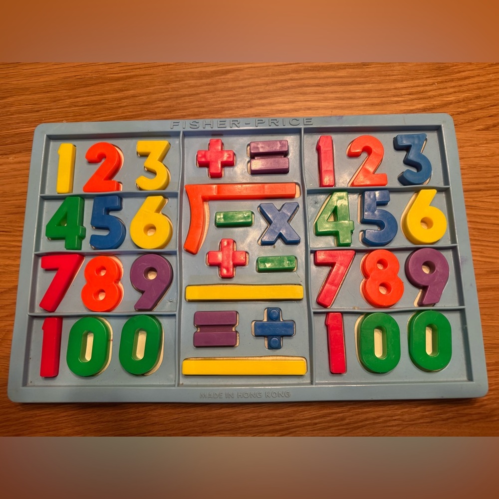 Fisher-Price Vintage 1979 Magnetic Math Board